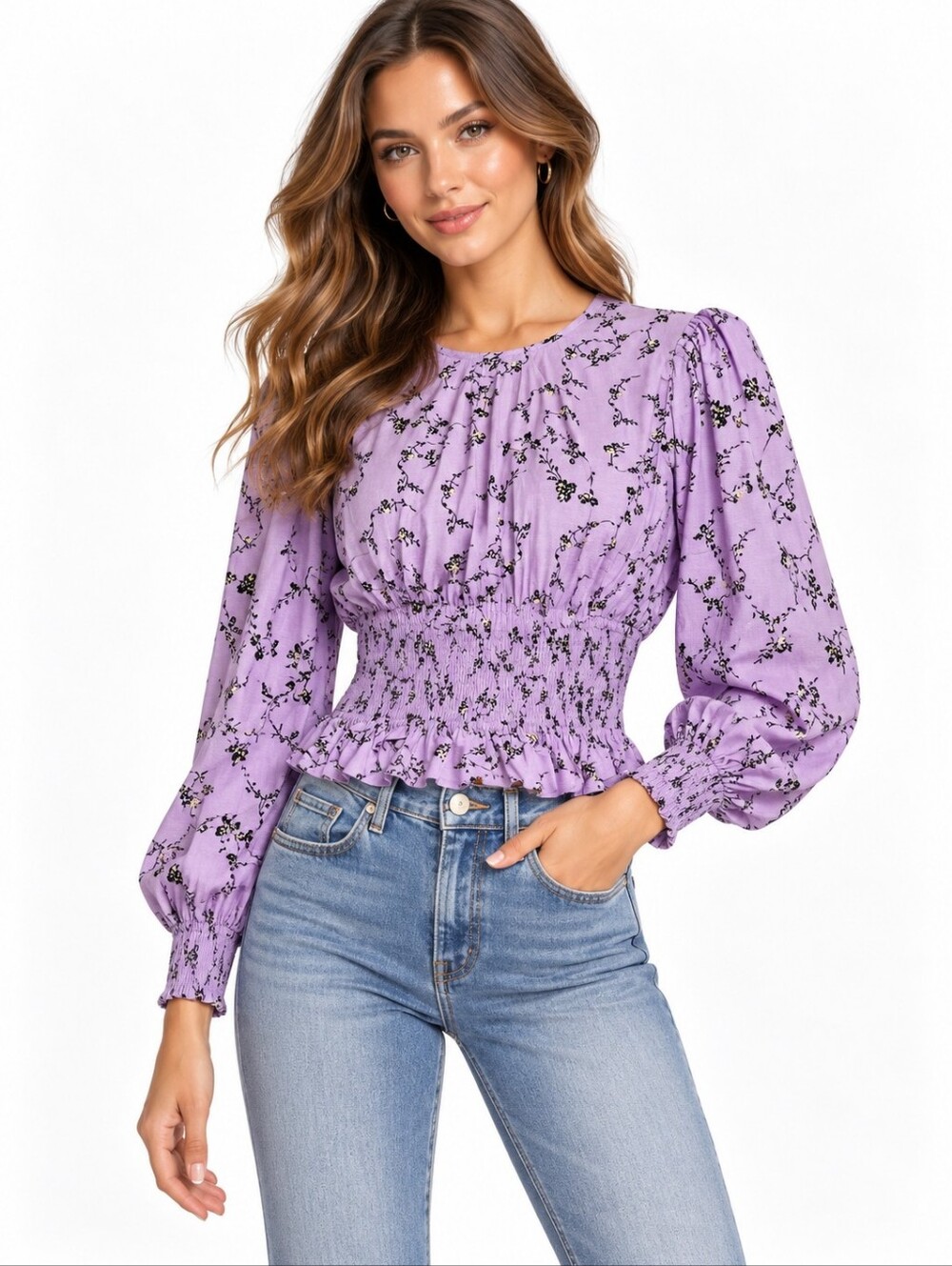 Keepsake Secure Blouse in Lilac Floral Size S 4 NEW